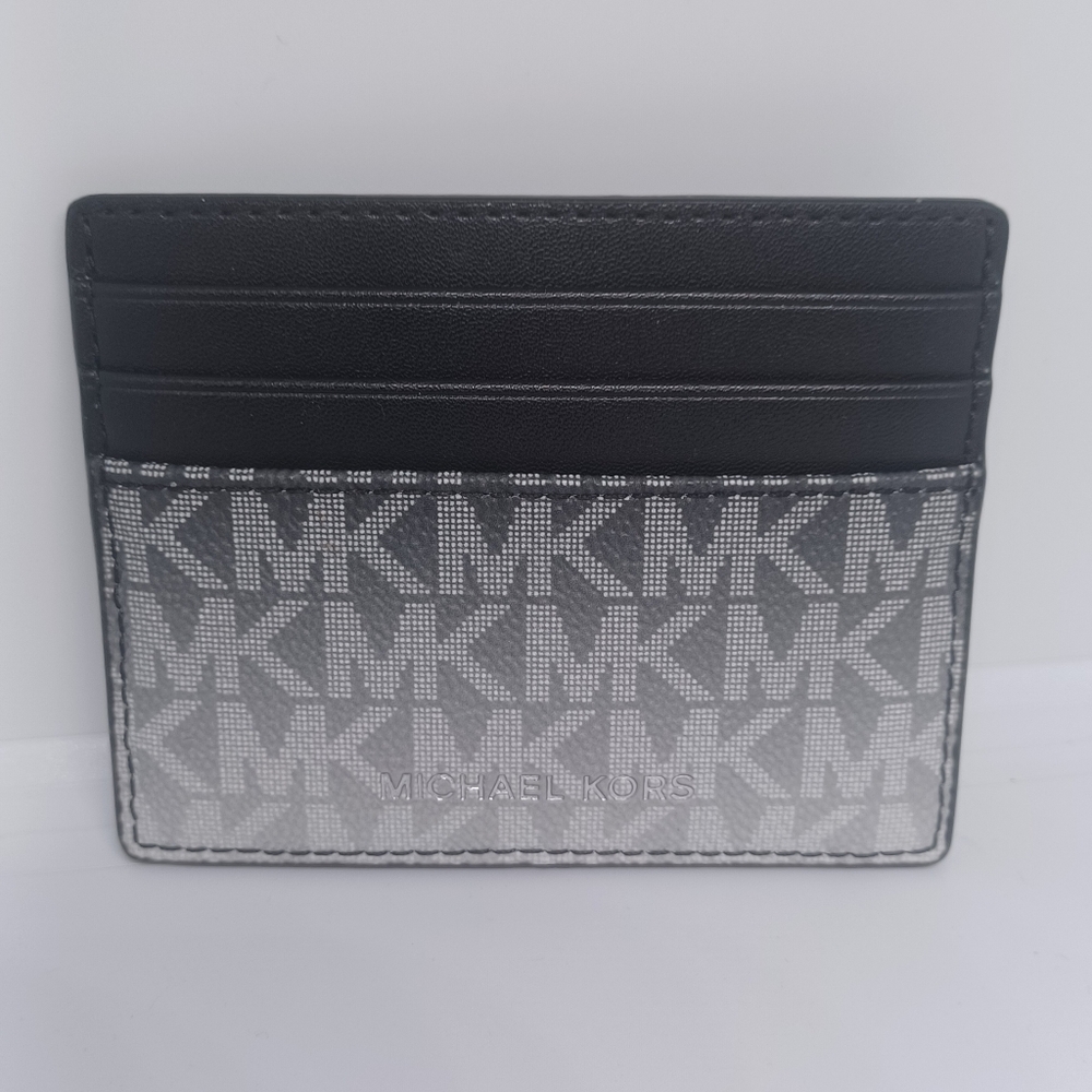 Michael Kors Black and Gray Card Holder